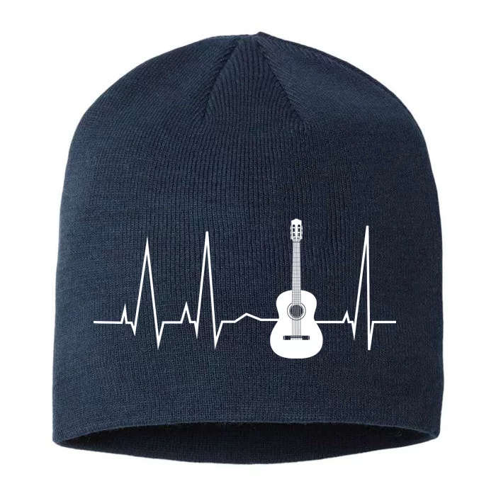 Guitar Heartbeat Pulse 8 1/2in Sustainable Knit Beanie