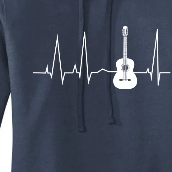 Guitar Heartbeat Pulse Women's Pullover Hoodie