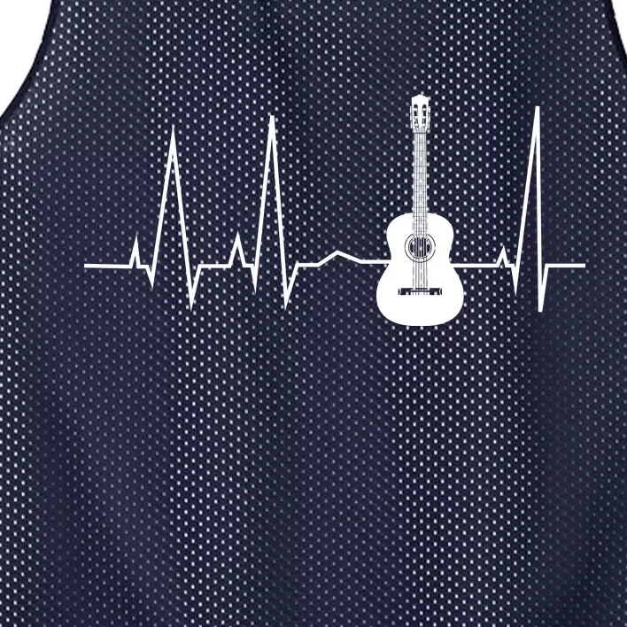 Guitar Heartbeat Pulse Mesh Reversible Basketball Jersey Tank