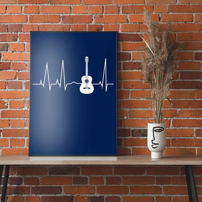 Guitar Heartbeat Pulse Poster