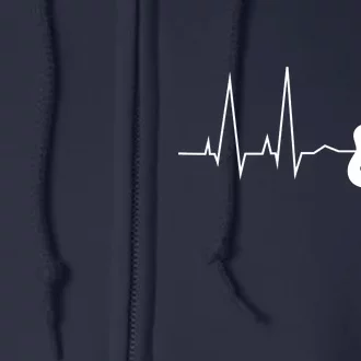 Guitar Heartbeat Pulse Full Zip Hoodie