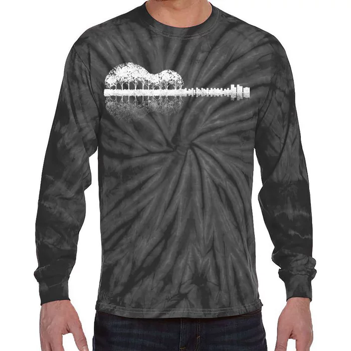 Guitar Landscape Tie-Dye Long Sleeve Shirt