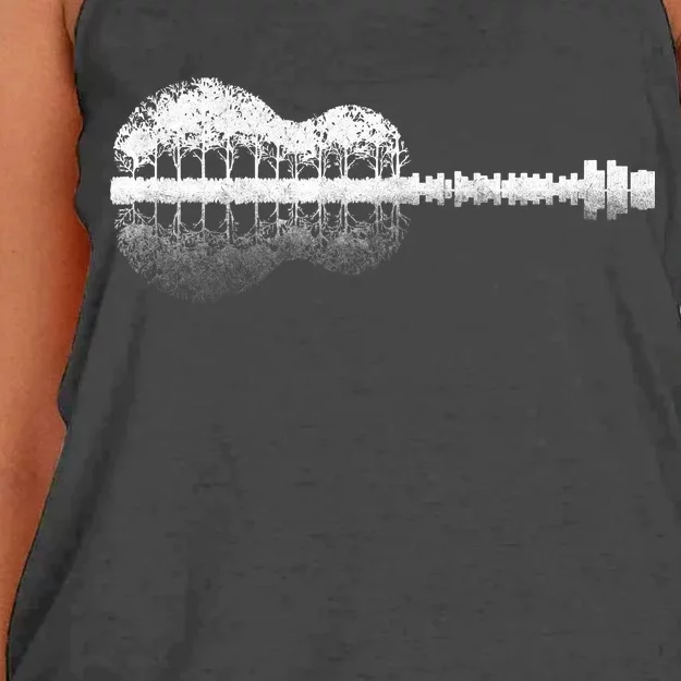 Guitar Landscape Women's Knotted Racerback Tank