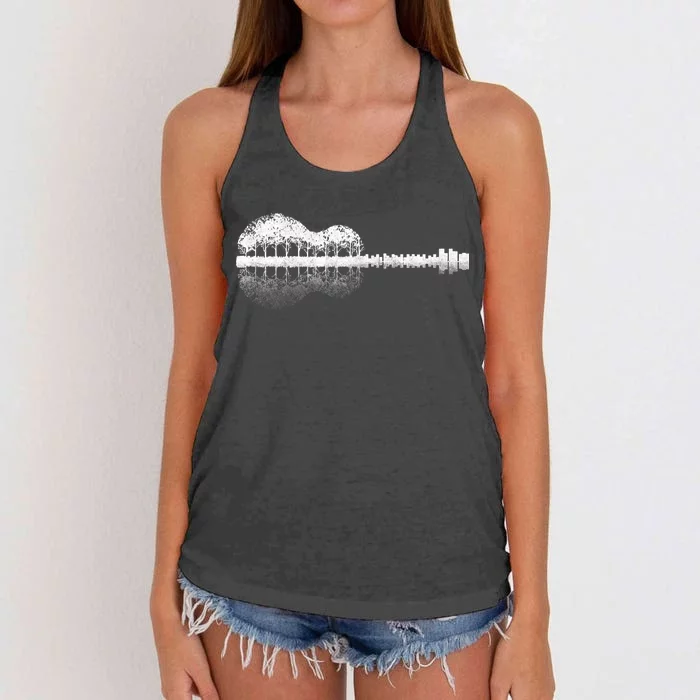 Guitar Landscape Women's Knotted Racerback Tank