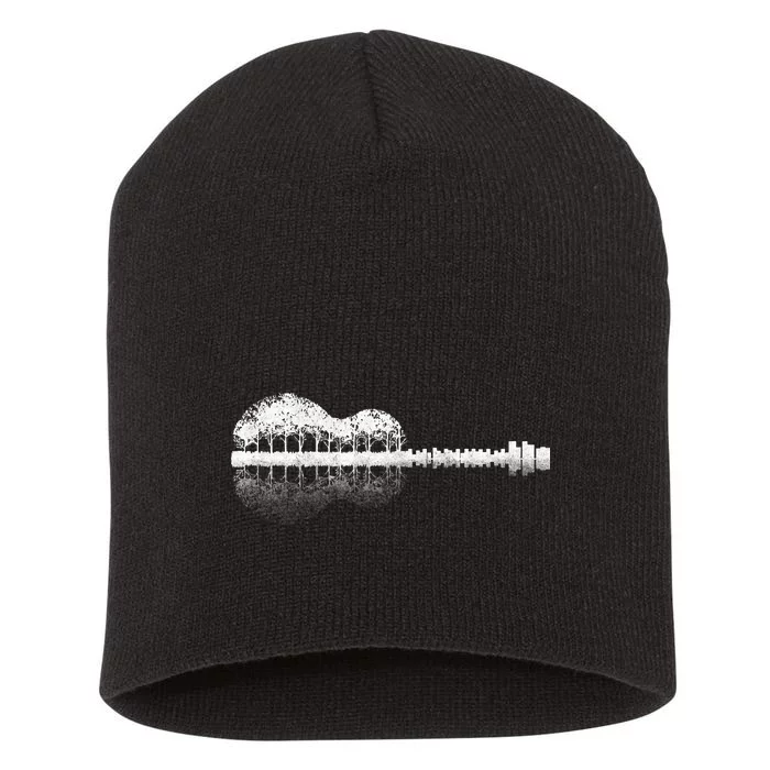 Guitar Landscape Short Acrylic Beanie