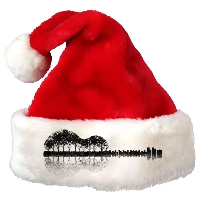 Guitar Landscape Premium Christmas Santa Hat