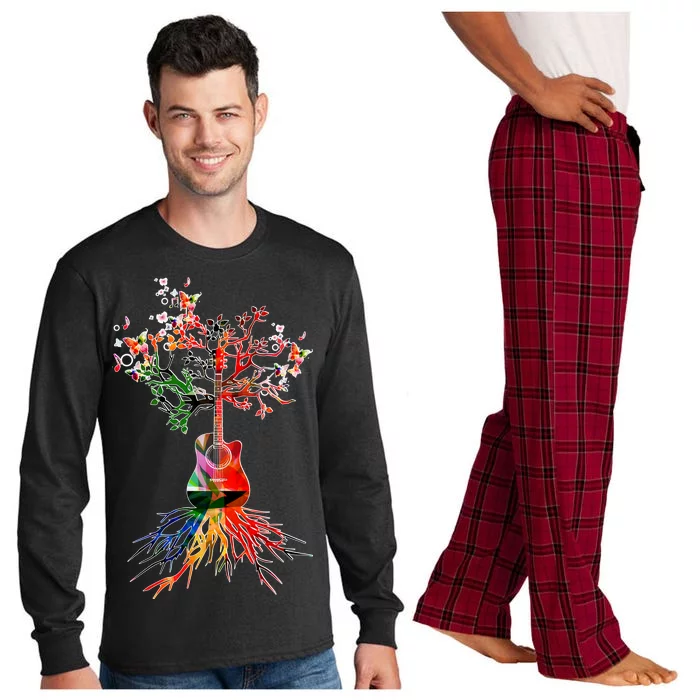 Guitar Roots Tree Of Life Long Sleeve Pajama Set