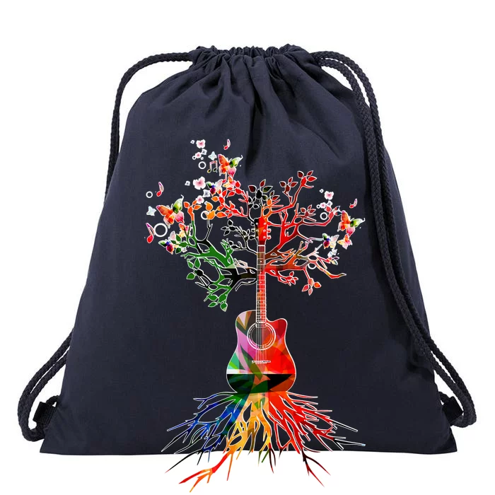 Guitar Roots Tree Of Life Drawstring Bag