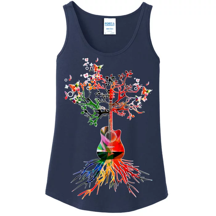 Guitar Roots Tree Of Life Ladies Essential Tank