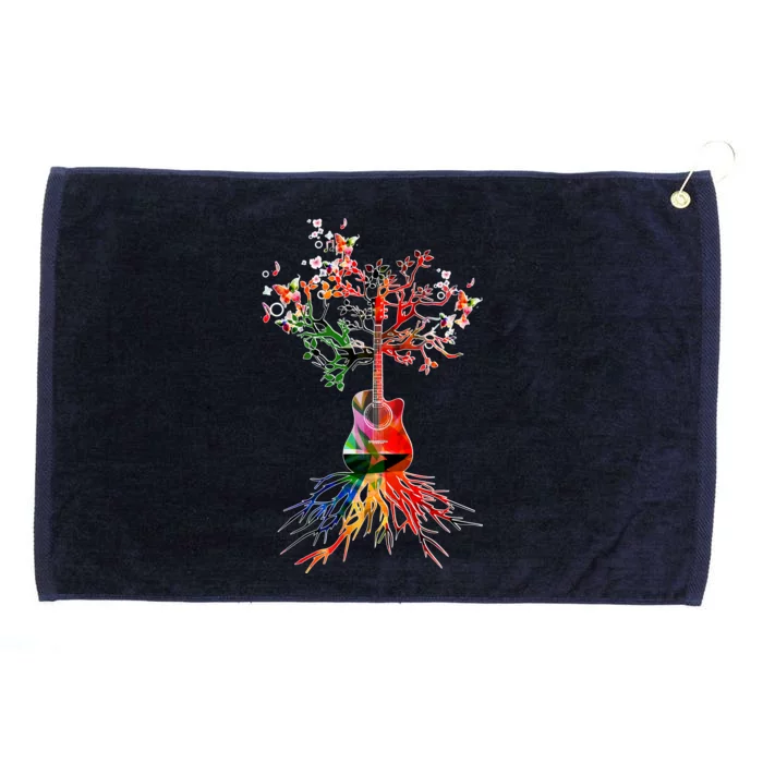 Guitar Roots Tree Of Life Grommeted Golf Towel