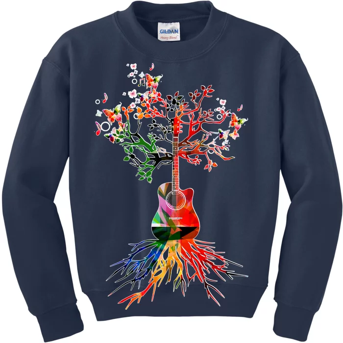 Guitar Roots Tree Of Life Kids Sweatshirt