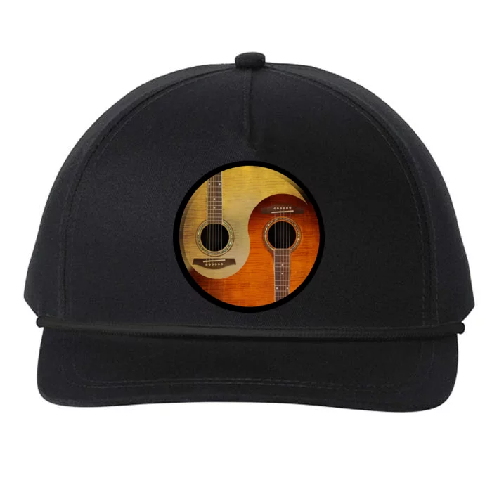 Guitar Yin And Yang Snapback Five-Panel Rope Hat