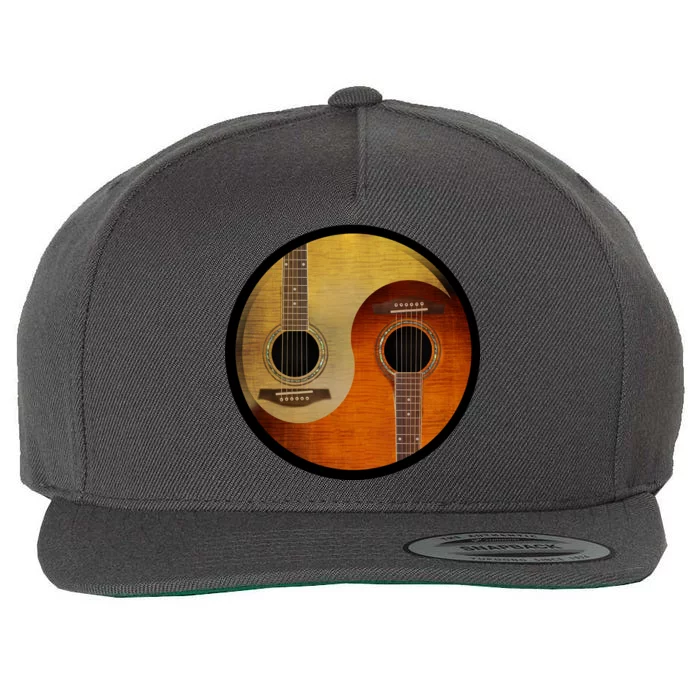 Guitar Yin And Yang Wool Snapback Cap