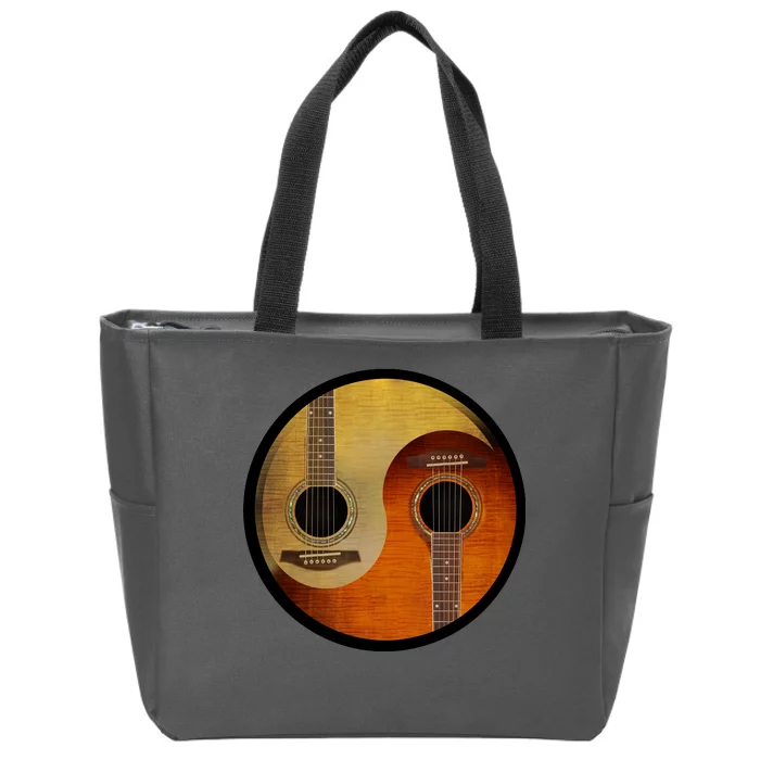 Guitar Yin And Yang Zip Tote Bag