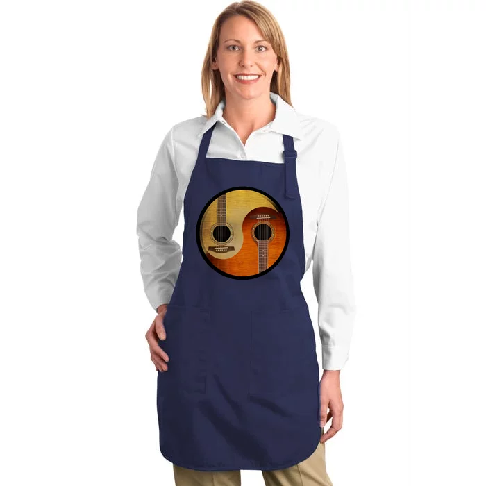 Guitar Yin And Yang Full-Length Apron With Pocket