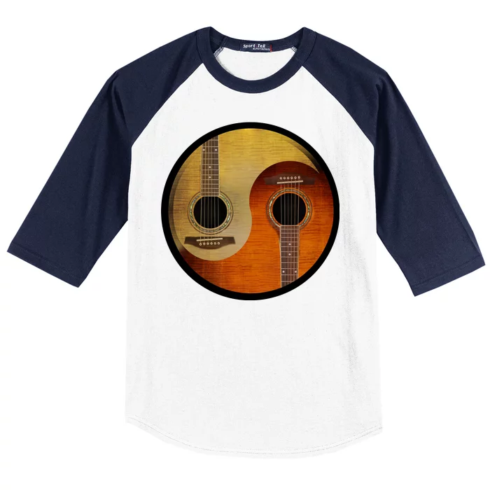 Guitar Yin And Yang Baseball Sleeve Shirt