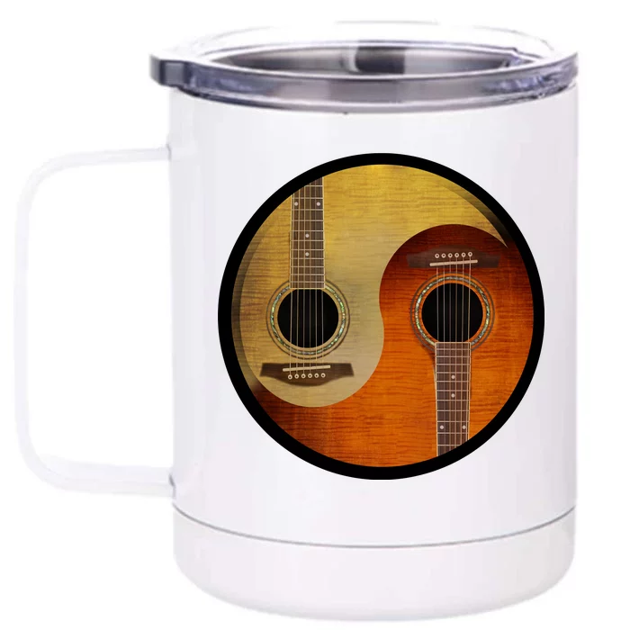 Guitar Yin And Yang Front & Back 12oz Stainless Steel Tumbler Cup