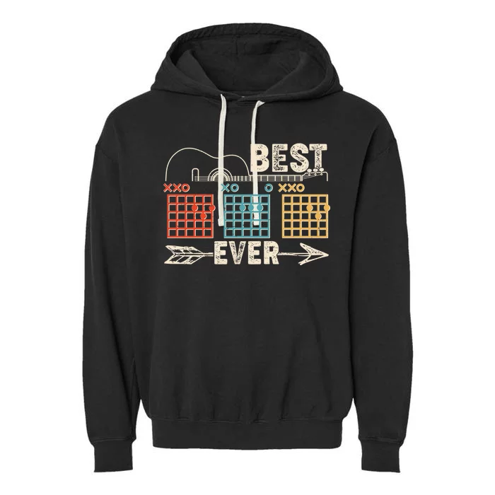 Guitarist Chords Best Dad Ever Garment-Dyed Fleece Hoodie