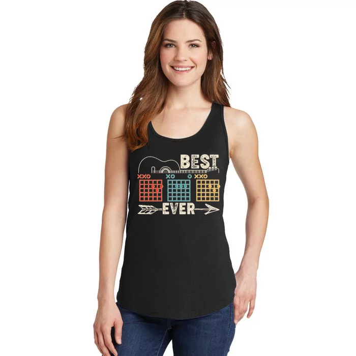 Guitarist Chords Best Dad Ever Ladies Essential Tank