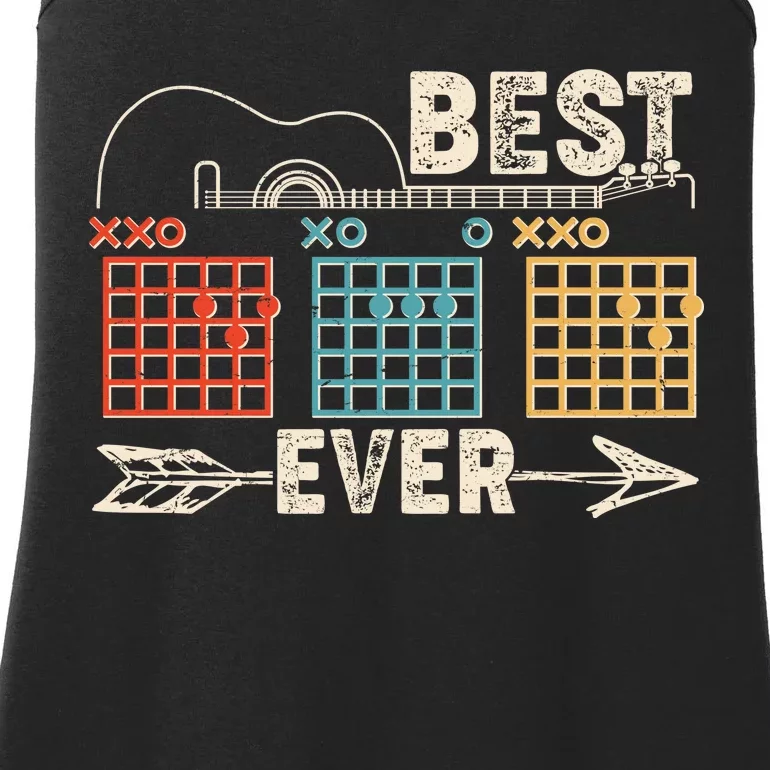 Guitarist Chords Best Dad Ever Ladies Essential Tank