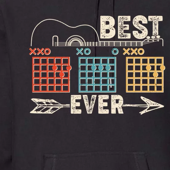 Guitarist Chords Best Dad Ever Premium Hoodie