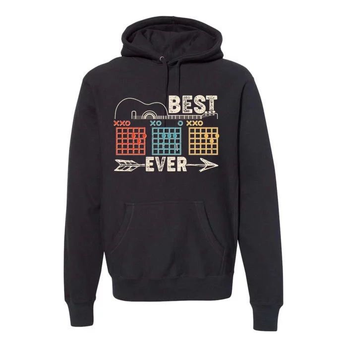 Guitarist Chords Best Dad Ever Premium Hoodie