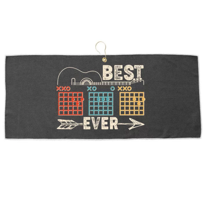 Guitarist Chords Best Dad Ever Large Microfiber Waffle Golf Towel