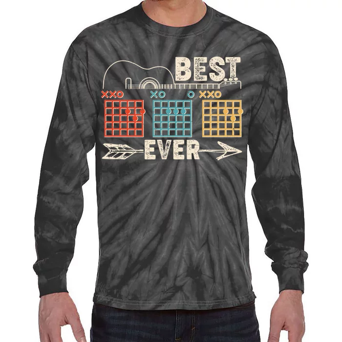 Guitarist Chords Best Dad Ever Tie-Dye Long Sleeve Shirt