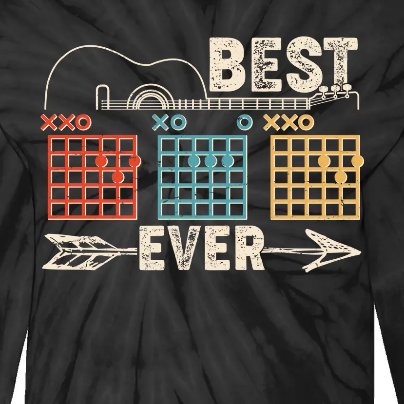 Guitarist Chords Best Dad Ever Tie-Dye Long Sleeve Shirt