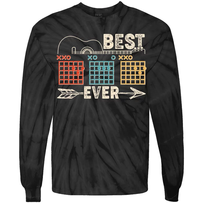 Guitarist Chords Best Dad Ever Tie-Dye Long Sleeve Shirt