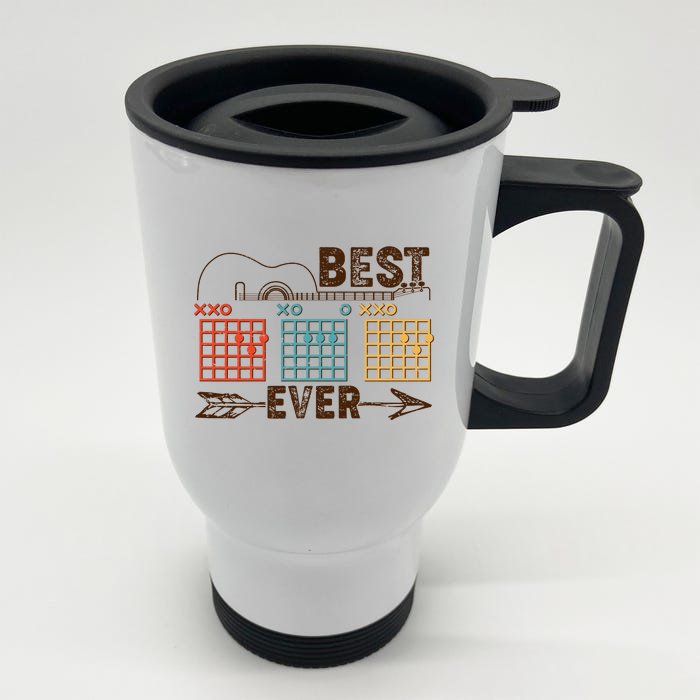 Guitarist Chords Best Dad Ever Front & Back Stainless Steel Travel Mug