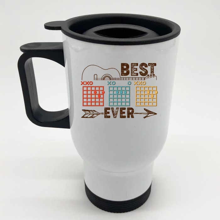 Guitarist Chords Best Dad Ever Front & Back Stainless Steel Travel Mug