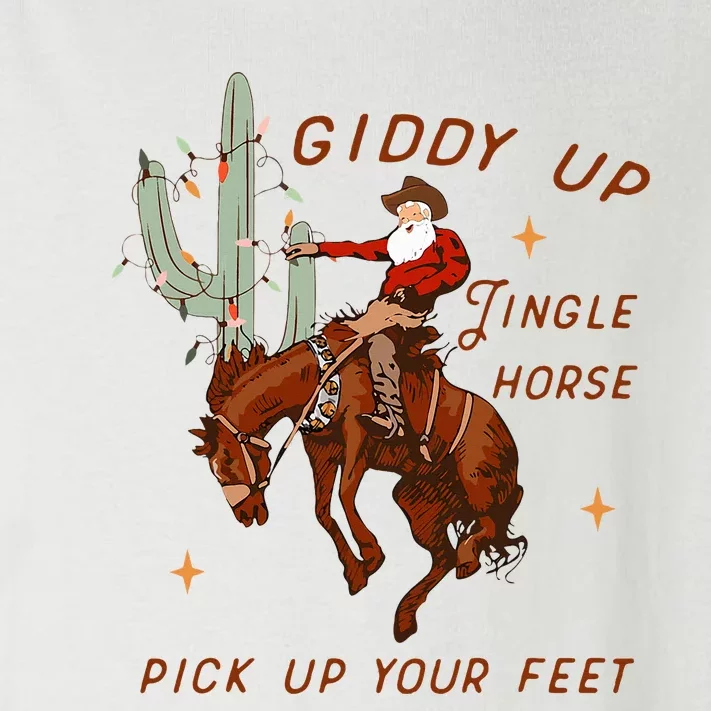 Giddy Up Jingle Horse Pick Up Your Feet Cowboy Santa Cactus Toddler Long Sleeve Shirt