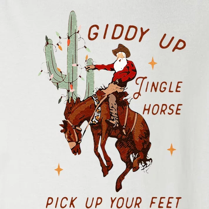 Giddy Up Jingle Horse Pick Up Your Feet Cowboy Santa Cactus Toddler Long Sleeve Shirt