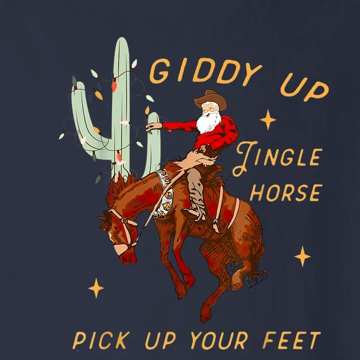 Giddy Up Jingle Horse Pick Up Your Feet Cowboy Santa Cactus Toddler Long Sleeve Shirt