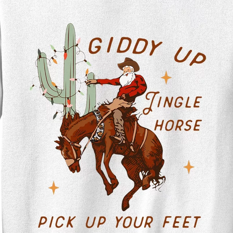 Giddy Up Jingle Horse Pick Up Your Feet Cow Sweatshirt