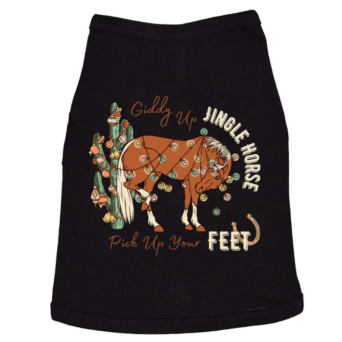 Giddy Up Jingle Horse Pick Up Your Feet Cowboy Santa Cactus Doggie Tank