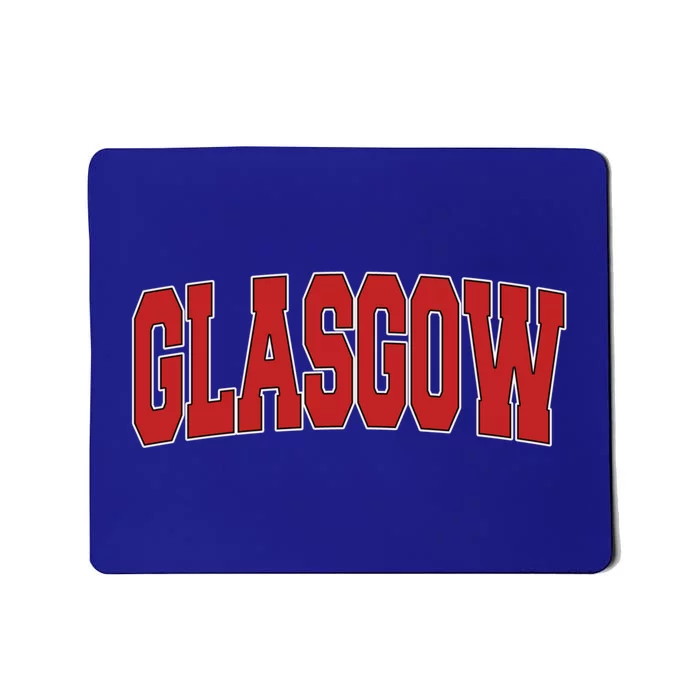 Glasgow United Kingdom Varsity Style Vintage Retro Uk Sports Cute Gift Mousepad