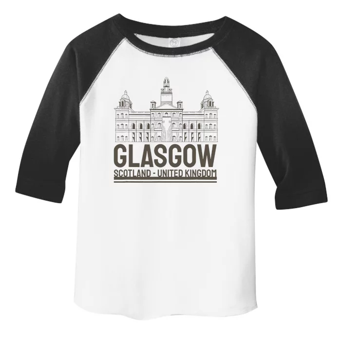 Glasgow United Kingdom Capital City Scottish Landmarks Toddler Fine Jersey T-Shirt