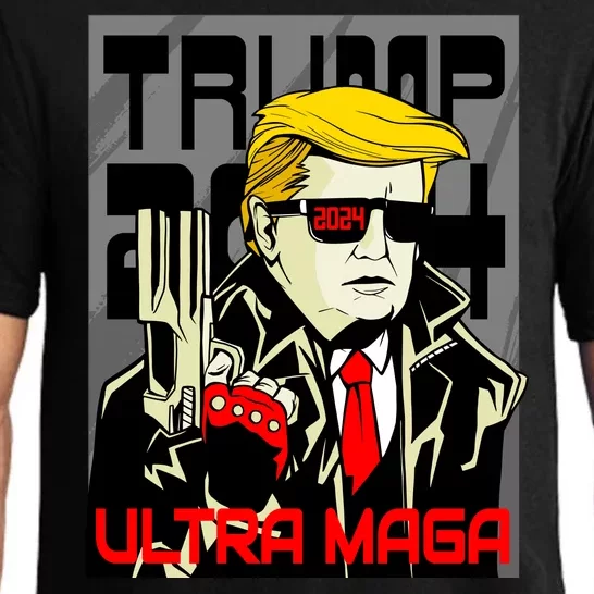 Great Ultra MAGA King Terminator Parody Trump 2024 Anti Biden Pajama Set