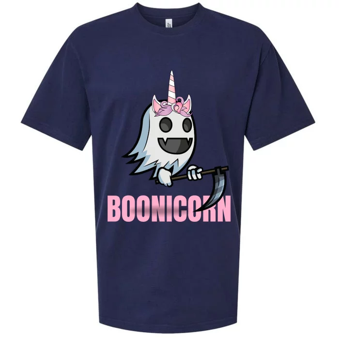 Ghost Unicorn Meaningful Gift Boonicorn Unicorn Ghost Halloween Meaningful Gift Sueded Cloud Jersey T-Shirt