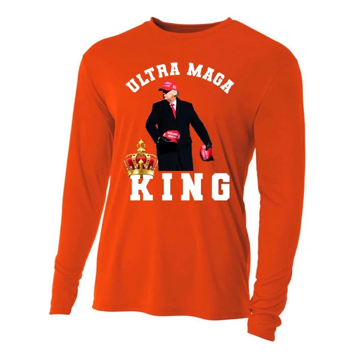 Great Ultra MAGA King Anti Biden Trump 2024 USA Cooling Performance Long Sleeve Crew