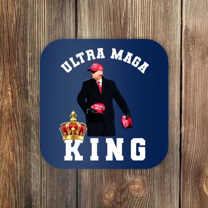 Great Ultra MAGA King Anti Biden Trump 2024 USA Coaster