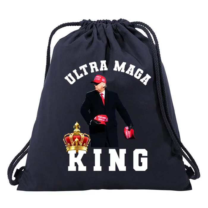 Great Ultra MAGA King Anti Biden Trump 2024 USA Drawstring Bag