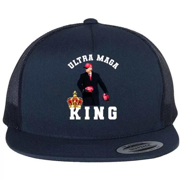 Great Ultra MAGA King Anti Biden Trump 2024 USA Flat Bill Trucker Hat