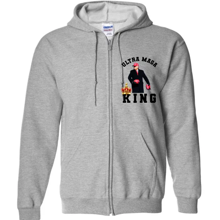 Great Ultra MAGA King Anti Biden Trump 2024 USA Full Zip Hoodie