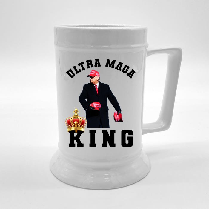 Great Ultra MAGA King Anti Biden Trump 2024 USA Front & Back Beer Stein