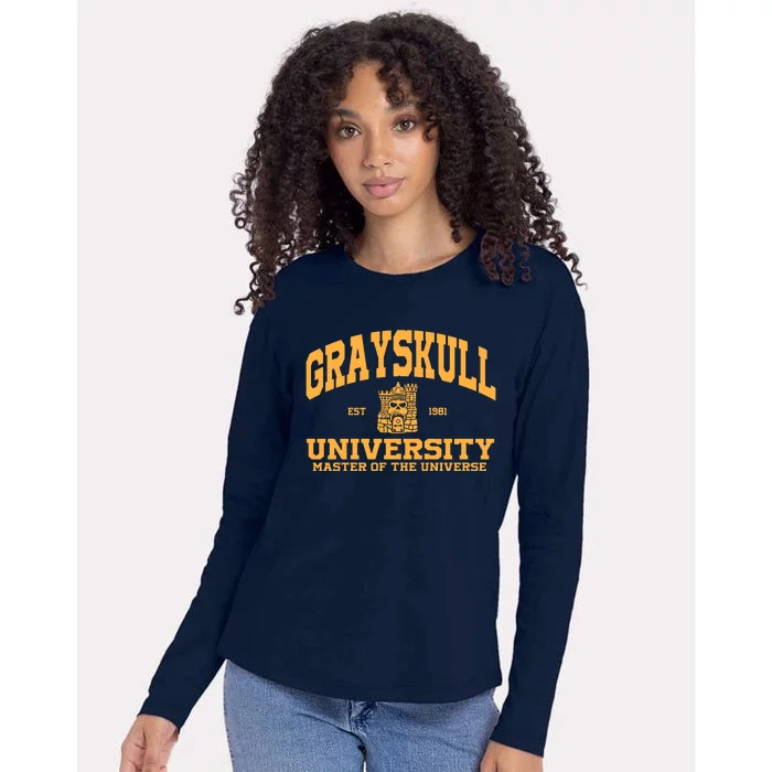 Grayskull University Master Of The Universe Womens Cotton Relaxed Long Sleeve T-Shirt