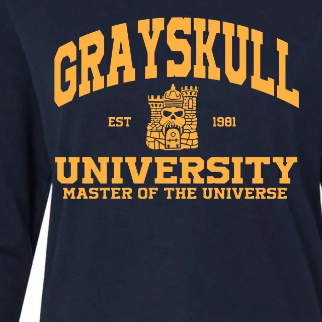 Grayskull University Master Of The Universe Womens Cotton Relaxed Long Sleeve T-Shirt