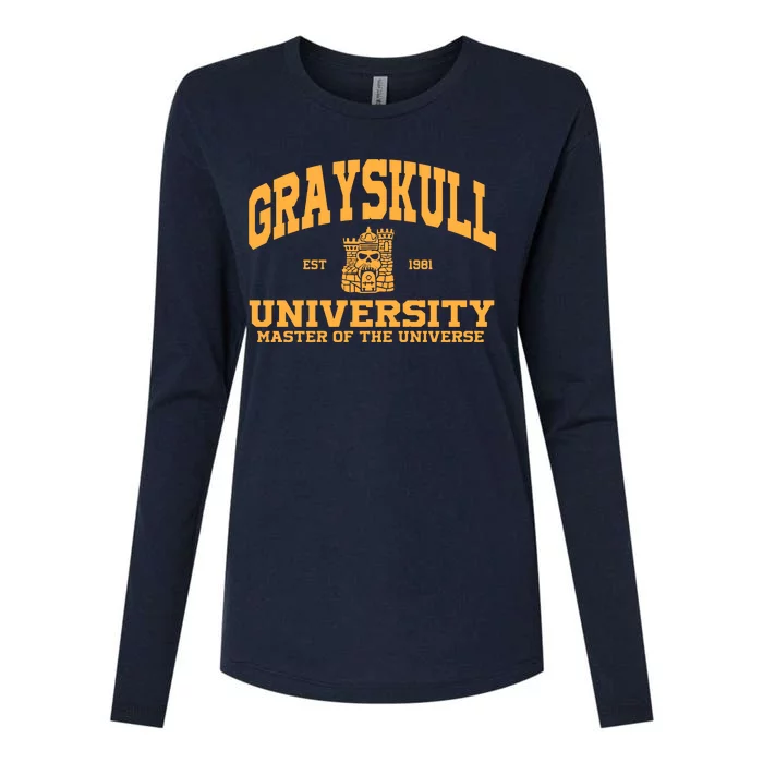 Grayskull University Master Of The Universe Womens Cotton Relaxed Long Sleeve T-Shirt